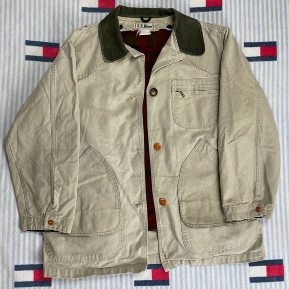 L.L. Bean Jackets & Blazers - Vintage L.L. Bean plaid wool lined D pocket chore coat jacket